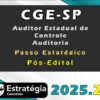 CGE SP Auditor Estadual de Controle Auditoria passo 2025 Pos Edital