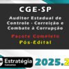 CGE SP Auditor Estadual de Controle Correicao e Combate a Corrupcao Pos Edital
