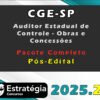 CGE SP Auditor Estadual de Controle Obras e Concessoes