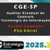 CGE SP Auditor Estadual de Controle Tecnologia da Informacao