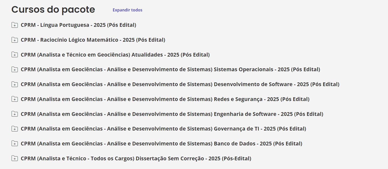 CPRM Analista em Geociências Análise e Desenvolvimento de Sistemas 2025