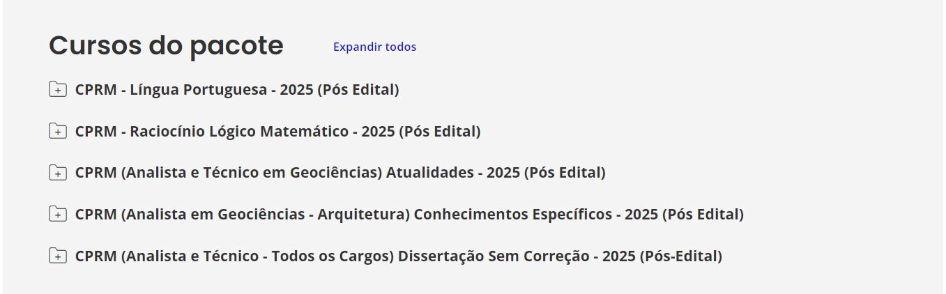 CPRM Analista em Geociências Arquitetura