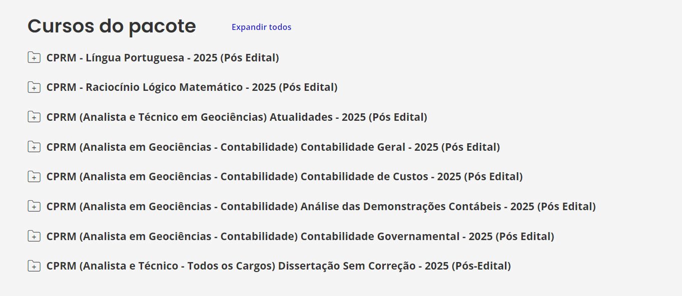 CPRM Analista em Geociências Contabilidade