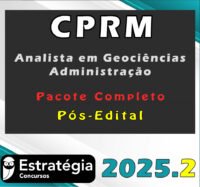 CPRM analista em Geociências Administração2025