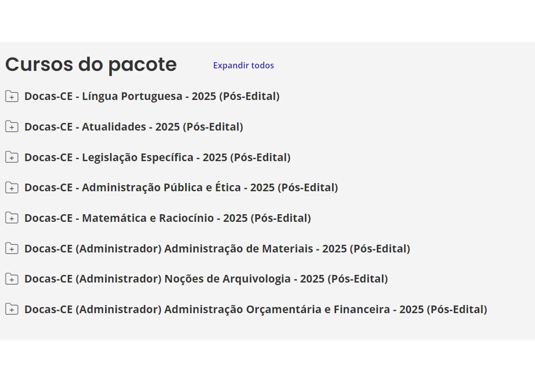 Docas CE Administrador 2025