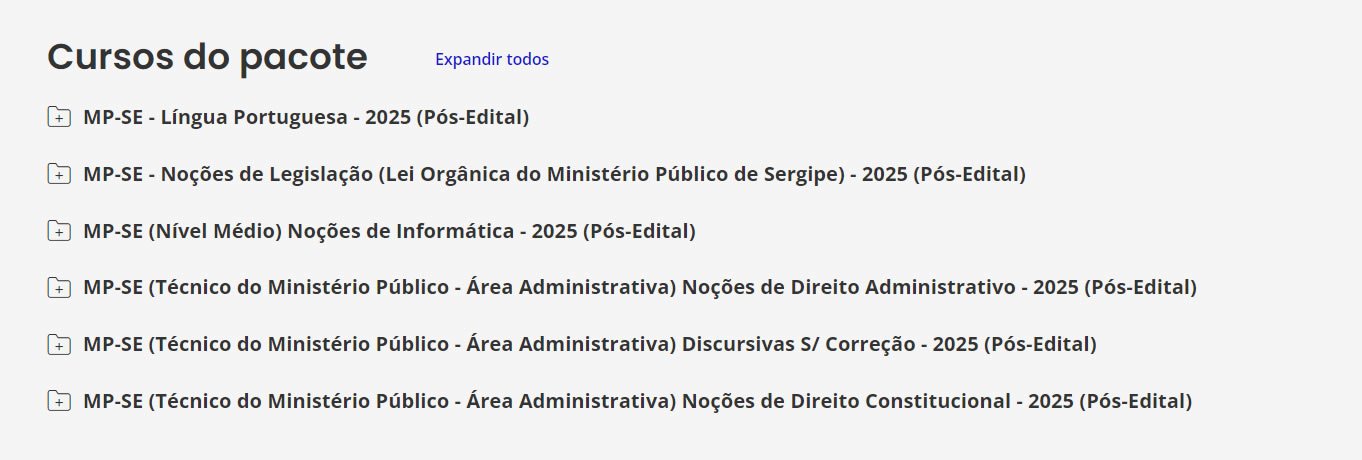 MP SE (Técnico do Ministério Público Área Administrativa ) 2025 MP SE (Técnico do Ministério Público Área Administrativa ) 2025