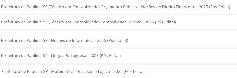 Prefeitura de Paulínia SP Técnico em Contabilidade