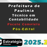 Prefeitura de Paulínia SP Técnico em Contabilidade