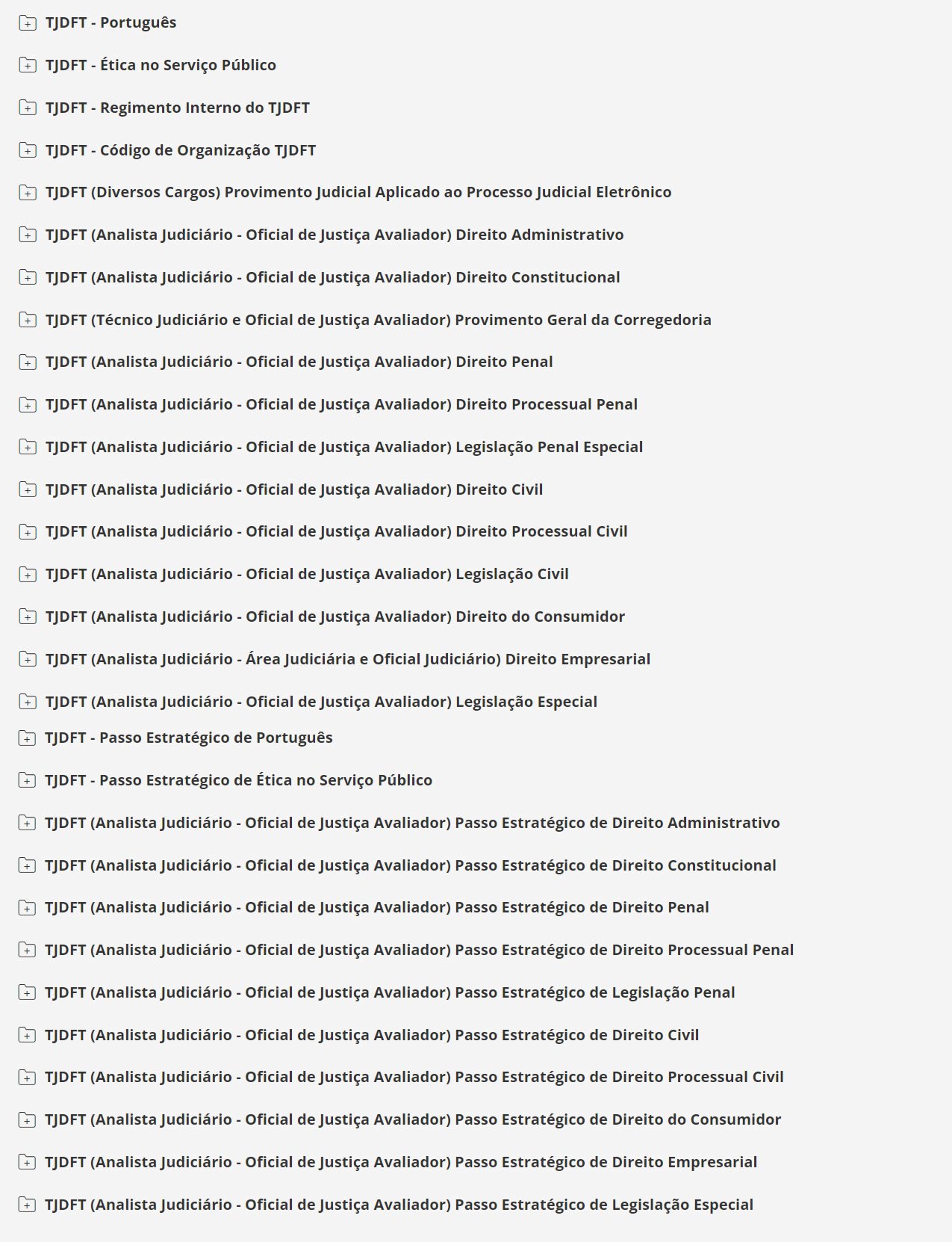 TJDFT (Analista Judiciário Oficial de Justiça Avaliador) 1
