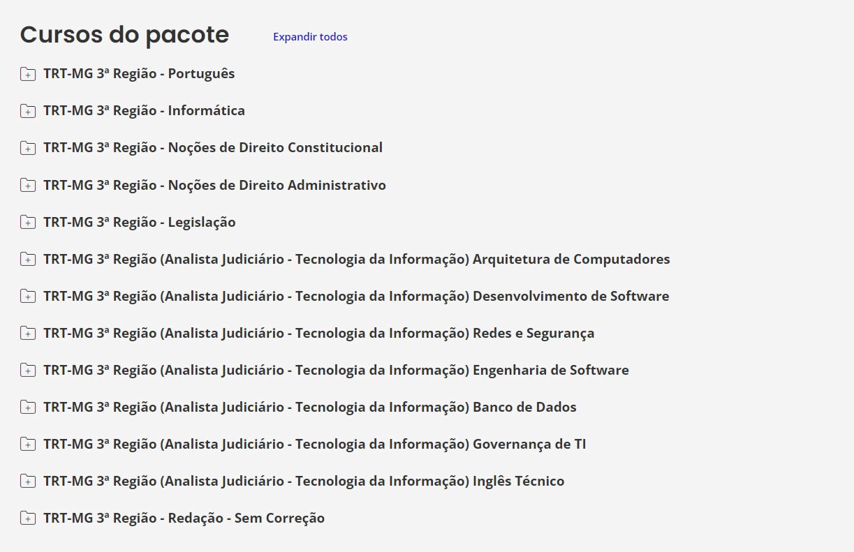 TRT MG 3ª Região Analista Judiciário Tecnologia da Informação 2025