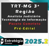 TRT MG 3ª Região Analista Judiciário Tecnologia da Informação 2025