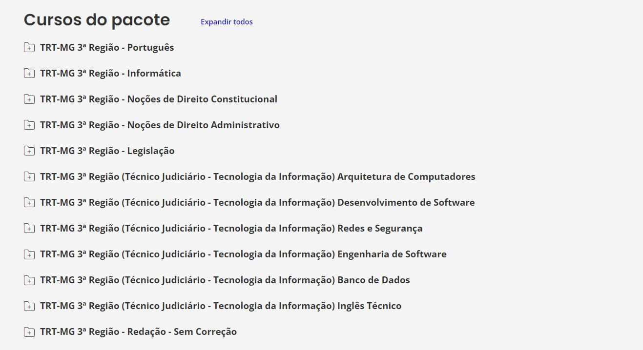 TRT MG 3ª Região Técnico Judiciário Tecnologia da Informação 2025