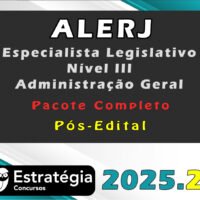 ALERJ (Especialista Legislativo Nível III Administração Geral) 2025
