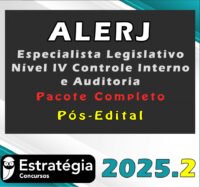 ALERJ Especialista Legislativo Nível IV Controle Interno e Auditoria 2025