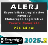 ALERJ Especialista Legislativo Nível IV Elaboração Legislativa