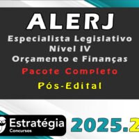 ALERJ (Especialista Legislativo Nível IV Orçamento e Finanças) 2025