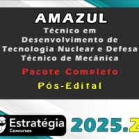 AMAZUL Técnico em Desenvolvimento de Tecnologia Nuclear e Defesa Técnico de Mecânica