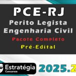 PCE-RJ (Perito Legista - Engenharia Civil) Pacote Completo - Estrategia 2025.2