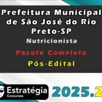 Prefeitura de São José do Rio Preto SP Nutricionista 2025