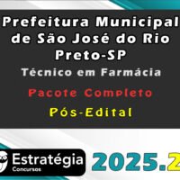 Prefeitura de São José do Rio Preto SP Técnico em Farmácia