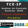 TCE SP (Auditor de Controle Externo DIPE) Pacote