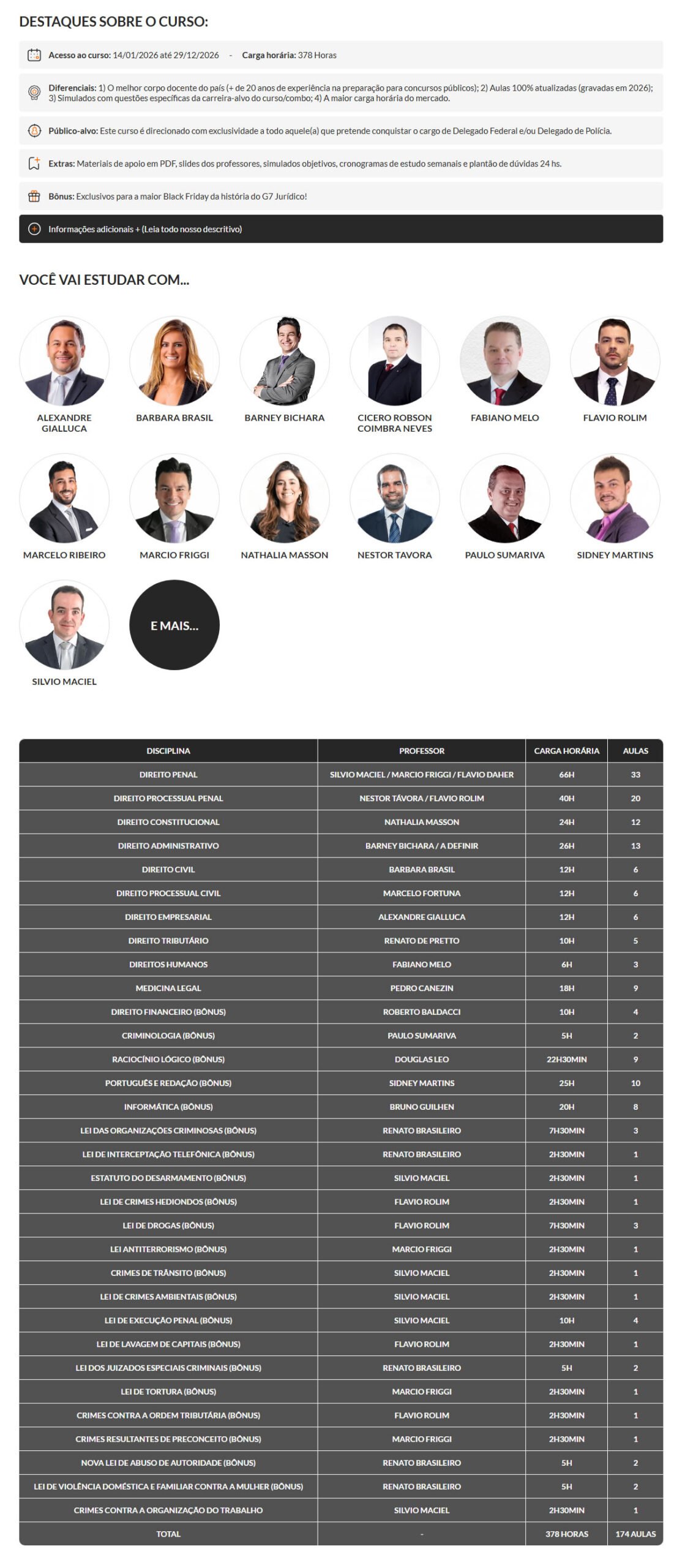 delegado civil e federal g7 2026 dpc dpf