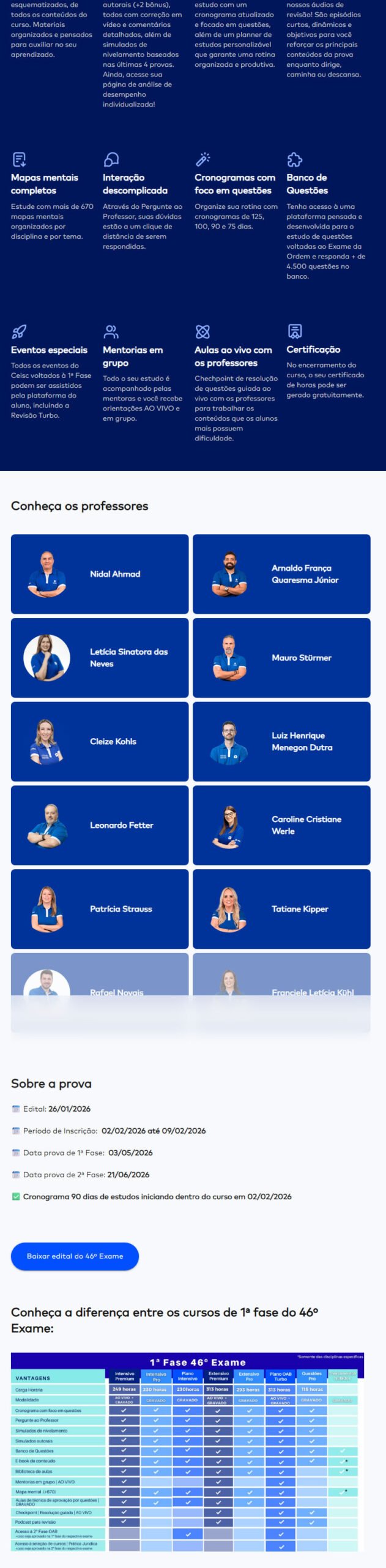 1ª Fase 46º Exame Extensivo Premium Ceisc 2026