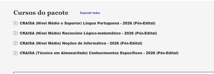 CRAISA (Técnico em Almoxarifado) 2026