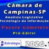 Câmara de Campinas SP (Analista Legislativo Tecnologia da Informação) Pacote Teórico 2026 Estrategia