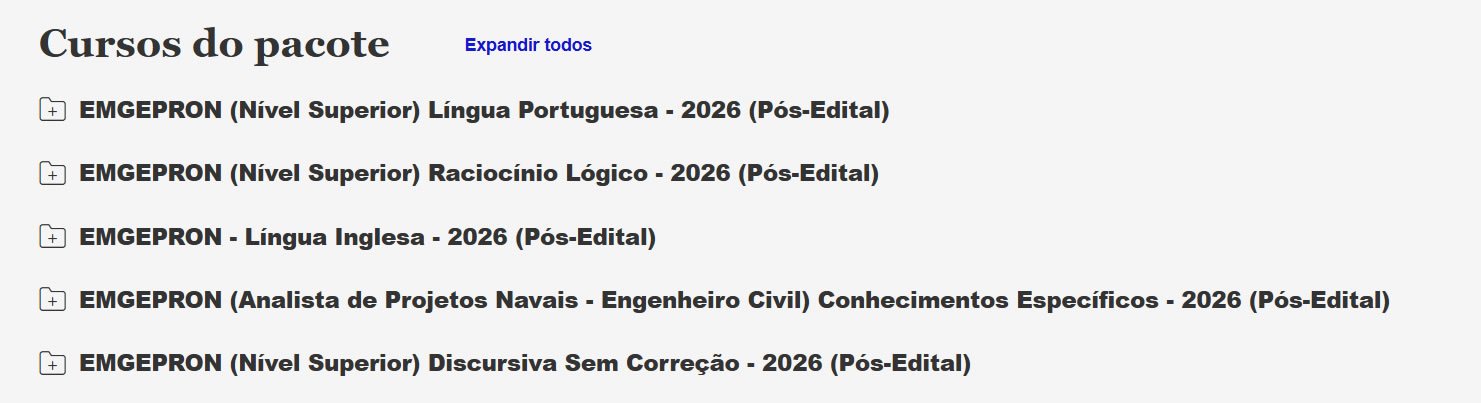 EMGEPRON (Analista de Projetos Navais Engenheiro Civil) Analista de Projetos Navais Engenheiro Civil 2026