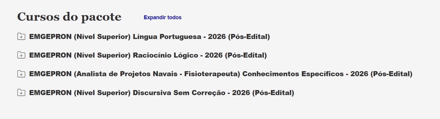 EMGEPRON (Analista de Projetos Navais Fisioterapeuta