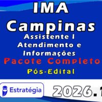 IMA Campinas Assistente I Atendimento e Informações 2026