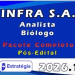 INFRA S.A. (Analista - Biólogo) - Pacote Completo - Estratégia 2026 - Pós-Edital