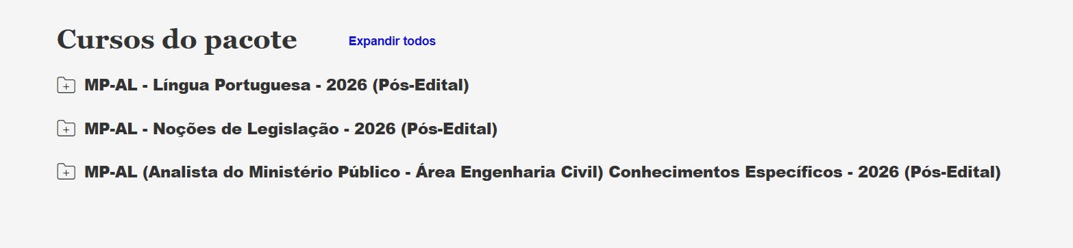 MP AL (Analista do Ministério Público Área Engenharia Civil) 2026