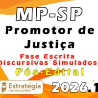 MP SP (Promotor de Justiça) fase escrita 2026 Pós Edital Estrategia