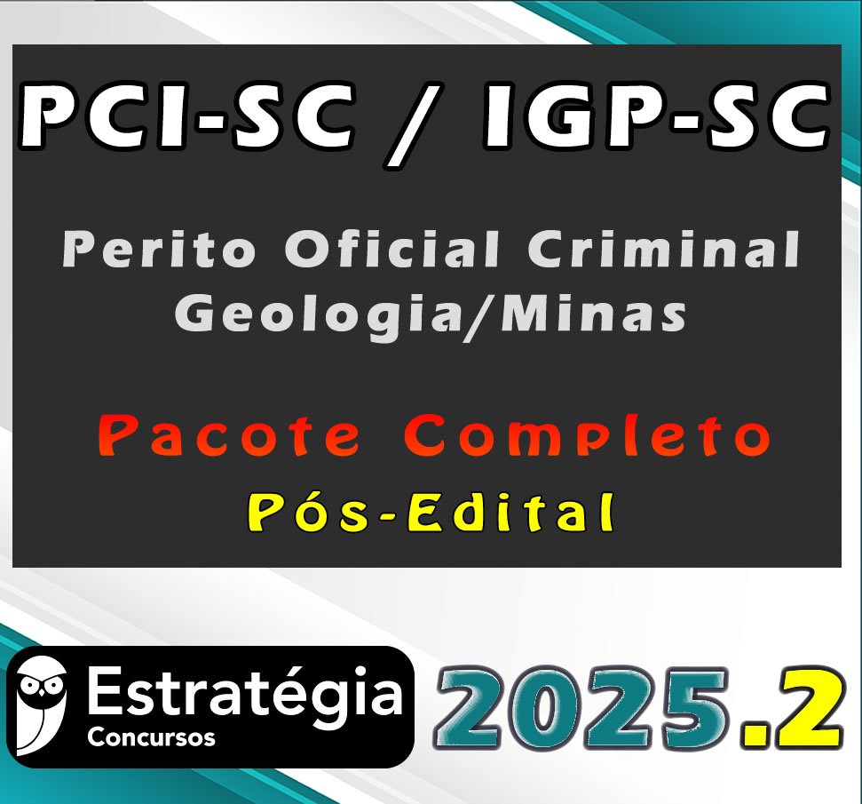PCI SC IGP SC Geologia Minas 2025