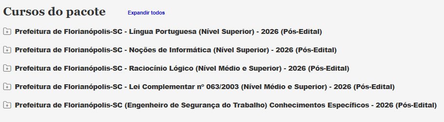 Prefeitura de Florianópolis SC Engenheiro de Segurança do Trabalho Pacote 2026 (Pós Edital)