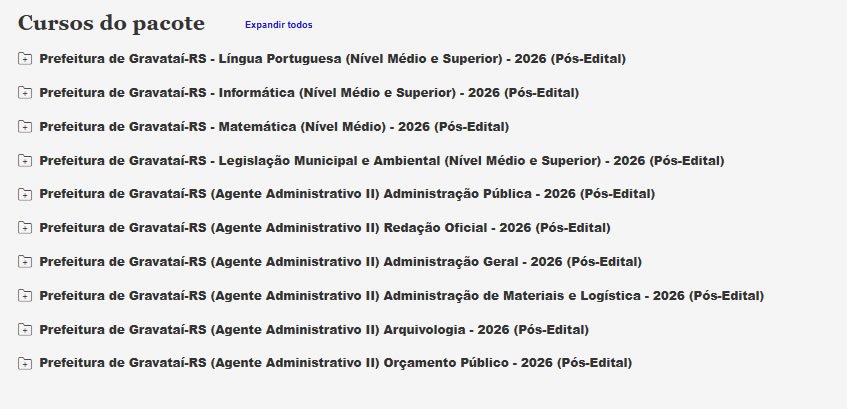 Prefeitura de Gravataí RS Agente Administrativo II 2026