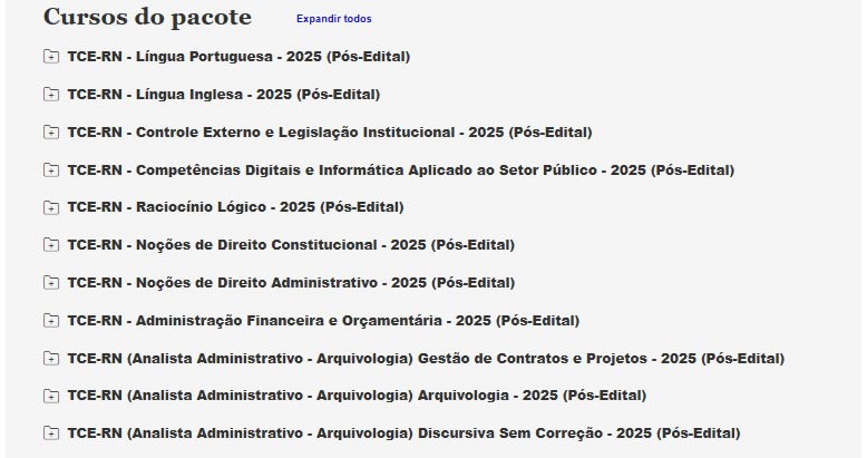 TCE RN Analista Administrativo Arquivologia TCE RN Analista Administrativo Arquivologia