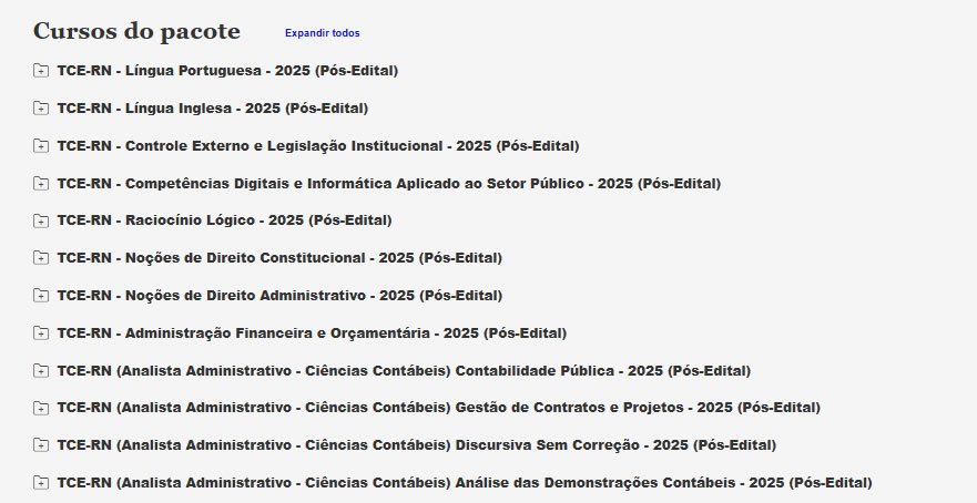 TCE RN Analista Administrativo Ciências Contábeis 2025 TCE RN Analista Administrativo Ciências Contábeis 2025