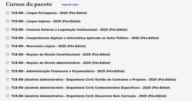 TCE RN Analista Administrativo Engenharia Civil 2025 TCE RN Analista Administrativo Engenharia Civil 2025