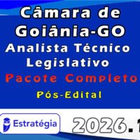 Câmara de Goiânia GO (Analista Técnico Legislativo) Pacote Completo 2026 (Pós Edital) Estratégia
