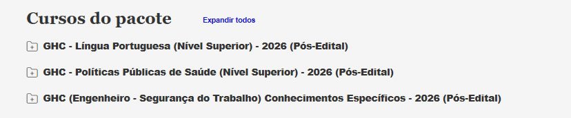 GHC (Engenheiro - Segurança do Trabalho) - Pacote 2026 (Pós Edital)