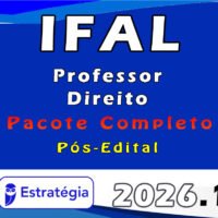 IFAL (Professor Direito) Pacote Estratégico Estratégia 2026