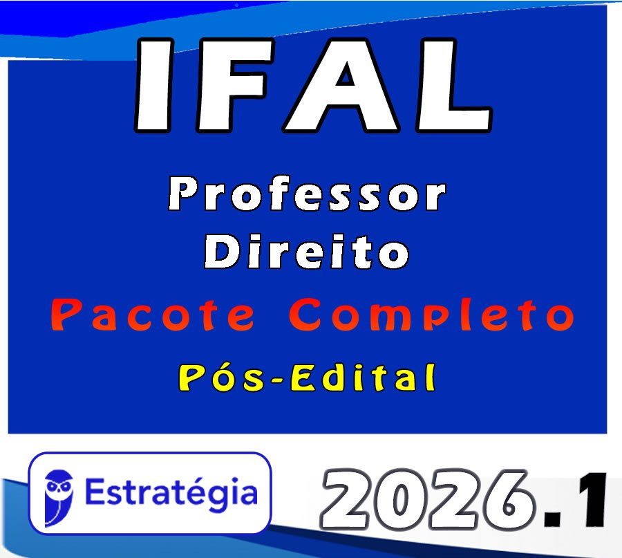 IFAL (Professor Direito) Pacote Estratégico Estratégia 2026