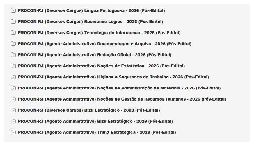 PROCON RJ Agente Administrativo 2026
