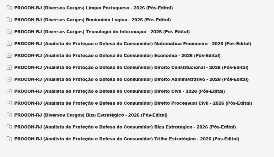PROCON RJ (Analista de Proteção e Defesa do Consumidor) Pacote Completo 2026 Pós Edital Estratégia