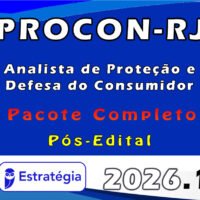 PROCON RJ (Analista de Proteção e Defesa do Consumidor) Pacote Completo 2026 Pós Edital Estratégia
