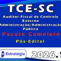 TCE SC (Auditor Fiscal de Controle Externo Administração Administração Pública)2026
