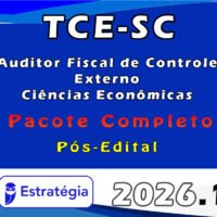 TCE SC Auditor Fiscal de Controle Externo Ciências Econômicas 2026